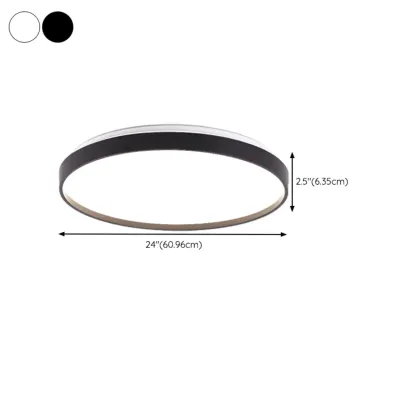 Stylish Circular Acrylic Flush Ceiling Light in Multi Dimming Image - 21