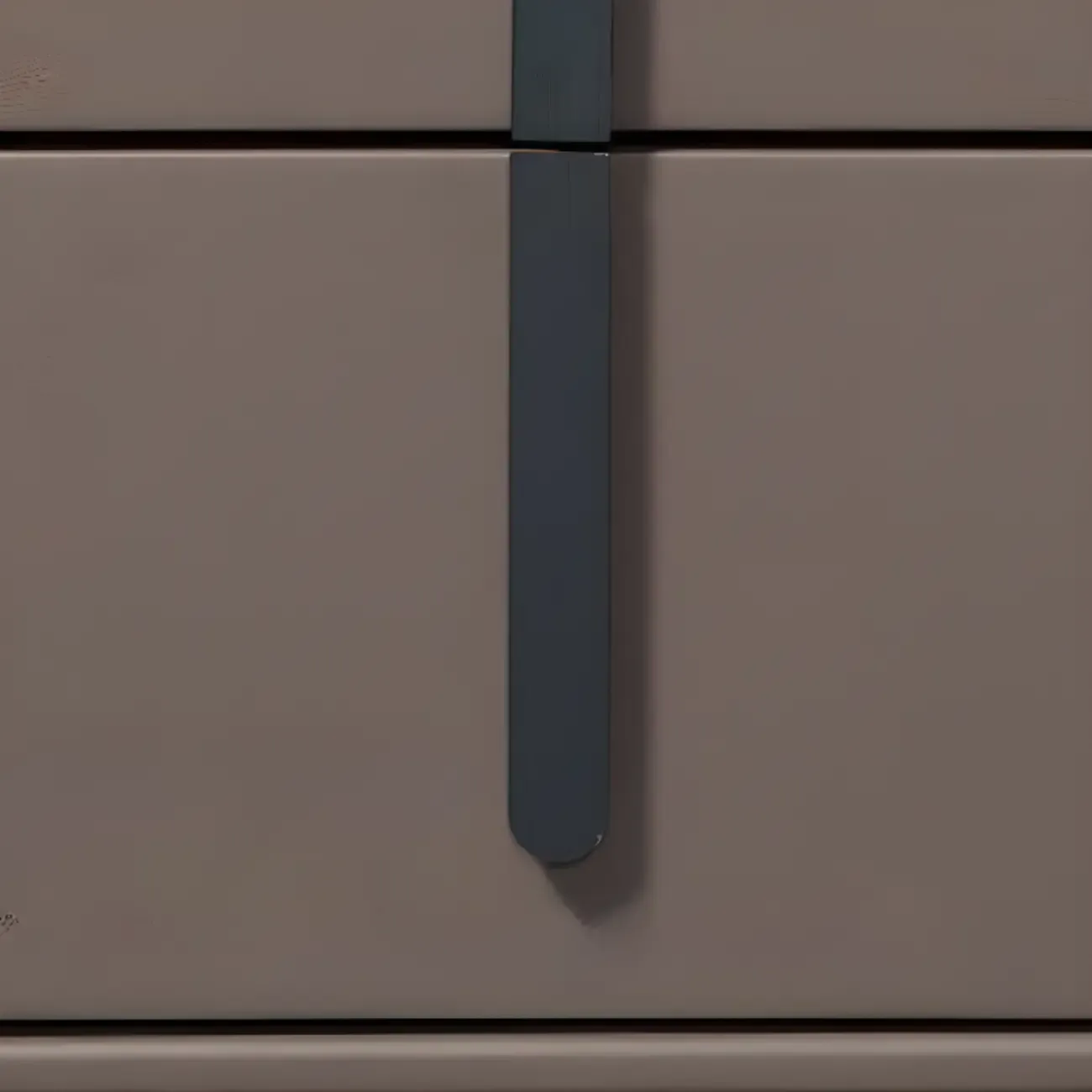 Modern Leather Top Wood 2-Drawer Nightstand Image - 7