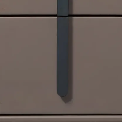 Modern Leather Top Wood 2-Drawer Nightstand Image - 7