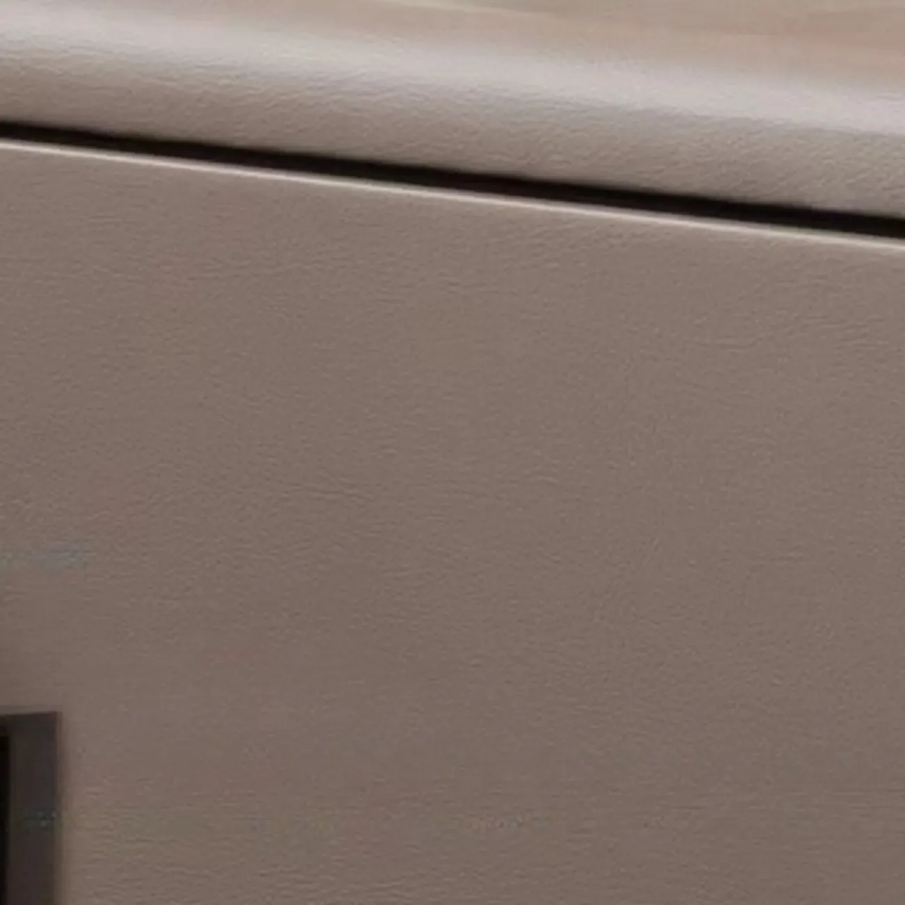 Modern Leather Top Wood 2-Drawer Nightstand Image - 9