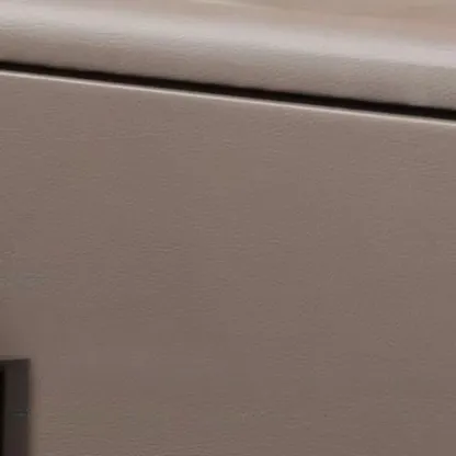 Modern Leather Top Wood 2-Drawer Nightstand Image - 9