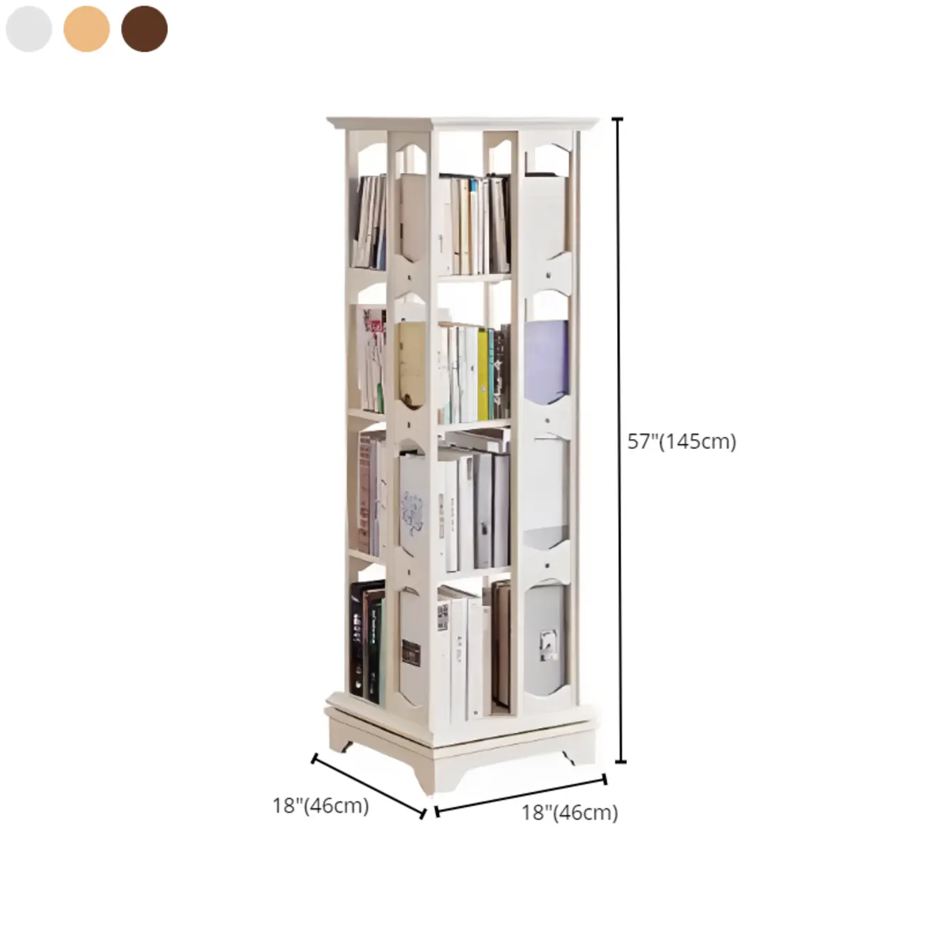 Walnut Tall Wood Multi-Cube Corner Bookshelf with Open Back Image - 22 | homeyfad