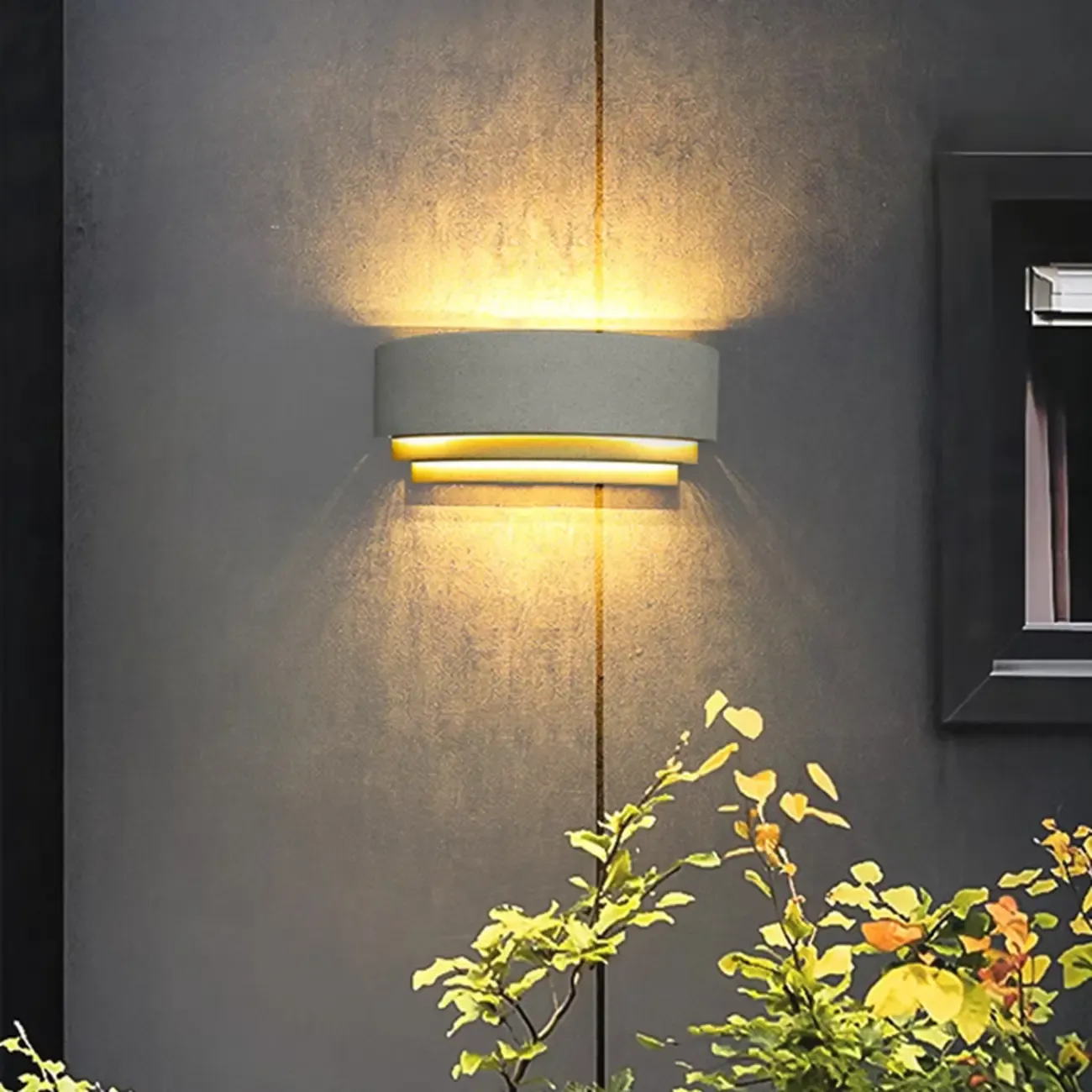 Modern Concrete Tier Wall Light for Sophisticated Ambiance Image - 6