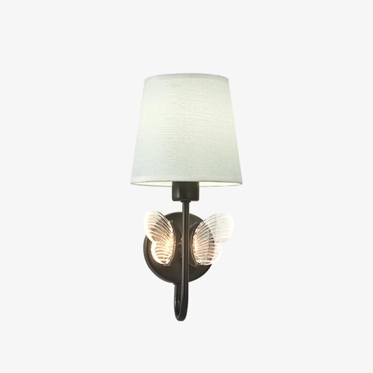 Modern Geometric Wall Sconce with Textile Shade for Indoors Image - 4 | homeyfad
