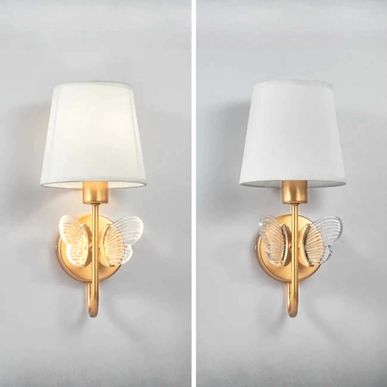 Modern Geometric Wall Sconce with Textile Shade for Indoors Image - 10 | homeyfad