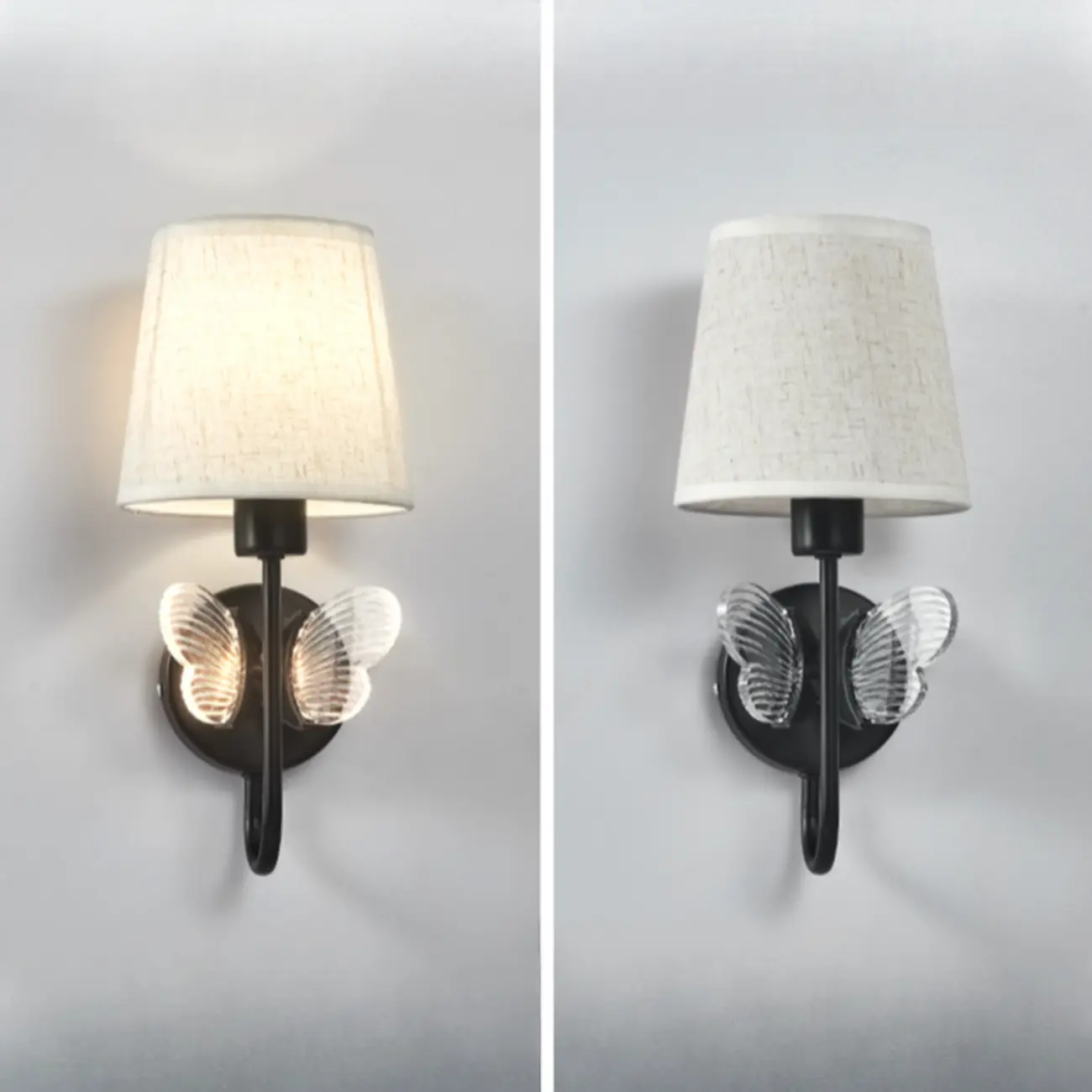 Modern Geometric Wall Sconce with Textile Shade for Indoors Image - 11 | homeyfad