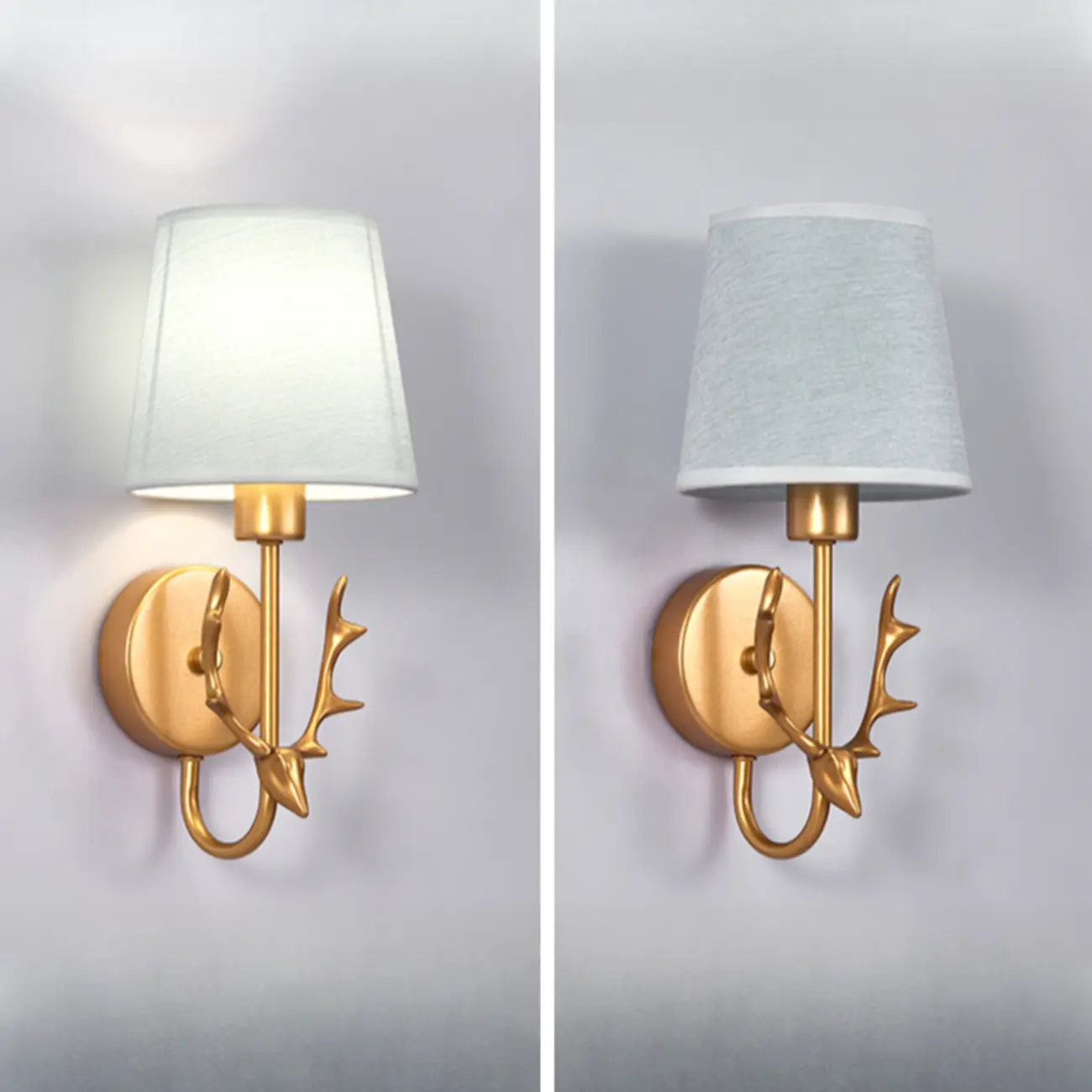 Modern Geometric Wall Sconce with Textile Shade for Indoors Image - 14 | homeyfad