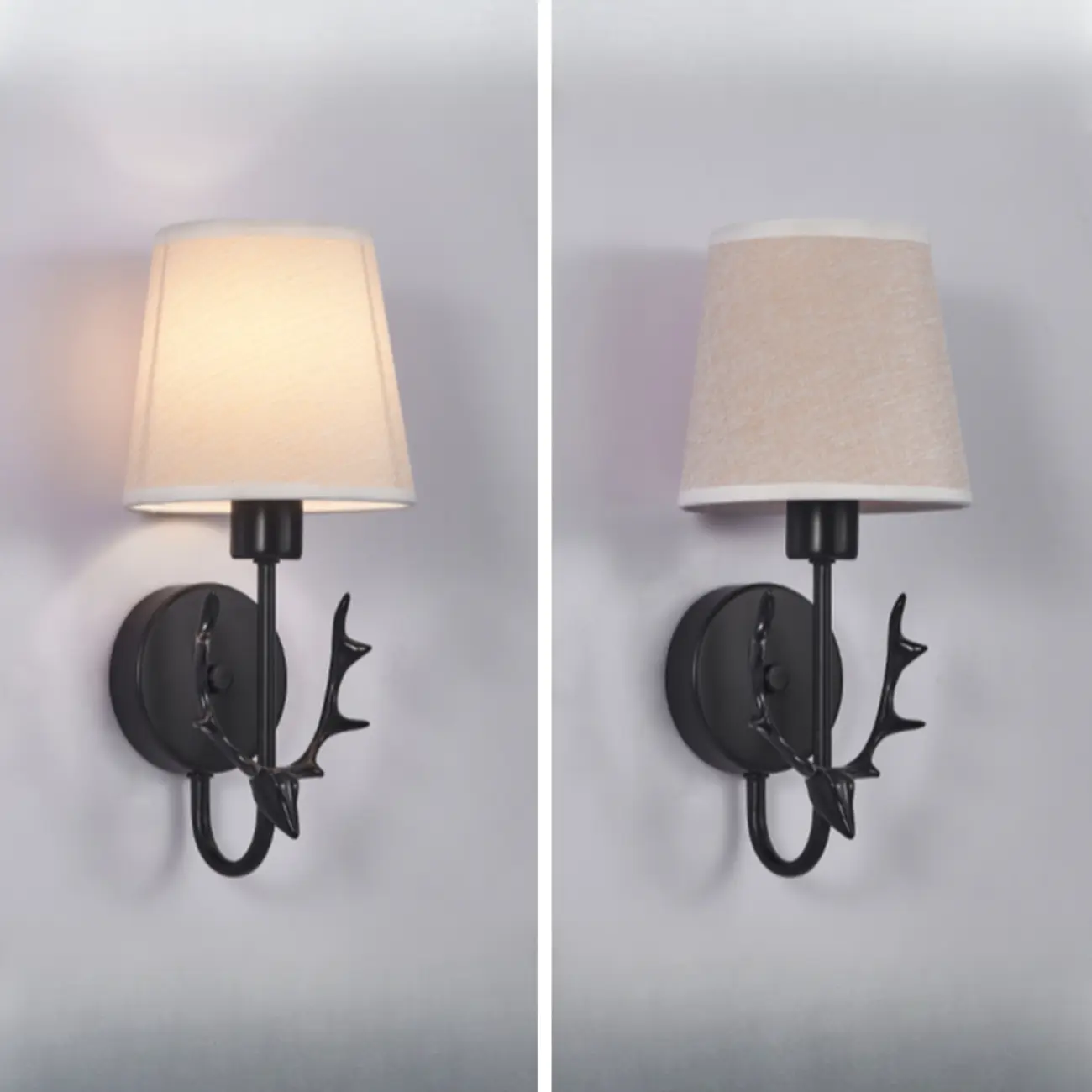 Modern Geometric Wall Sconce with Textile Shade for Indoors Image - 15 | homeyfad