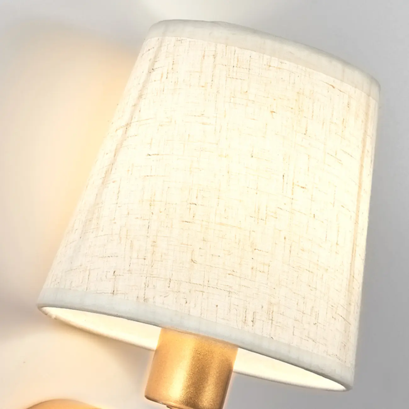 Modern Geometric Wall Sconce with Textile Shade for Indoors Image - 25 | homeyfad