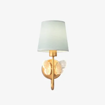 Modern Geometric Wall Sconce with Textile Shade for Indoors Image - 26