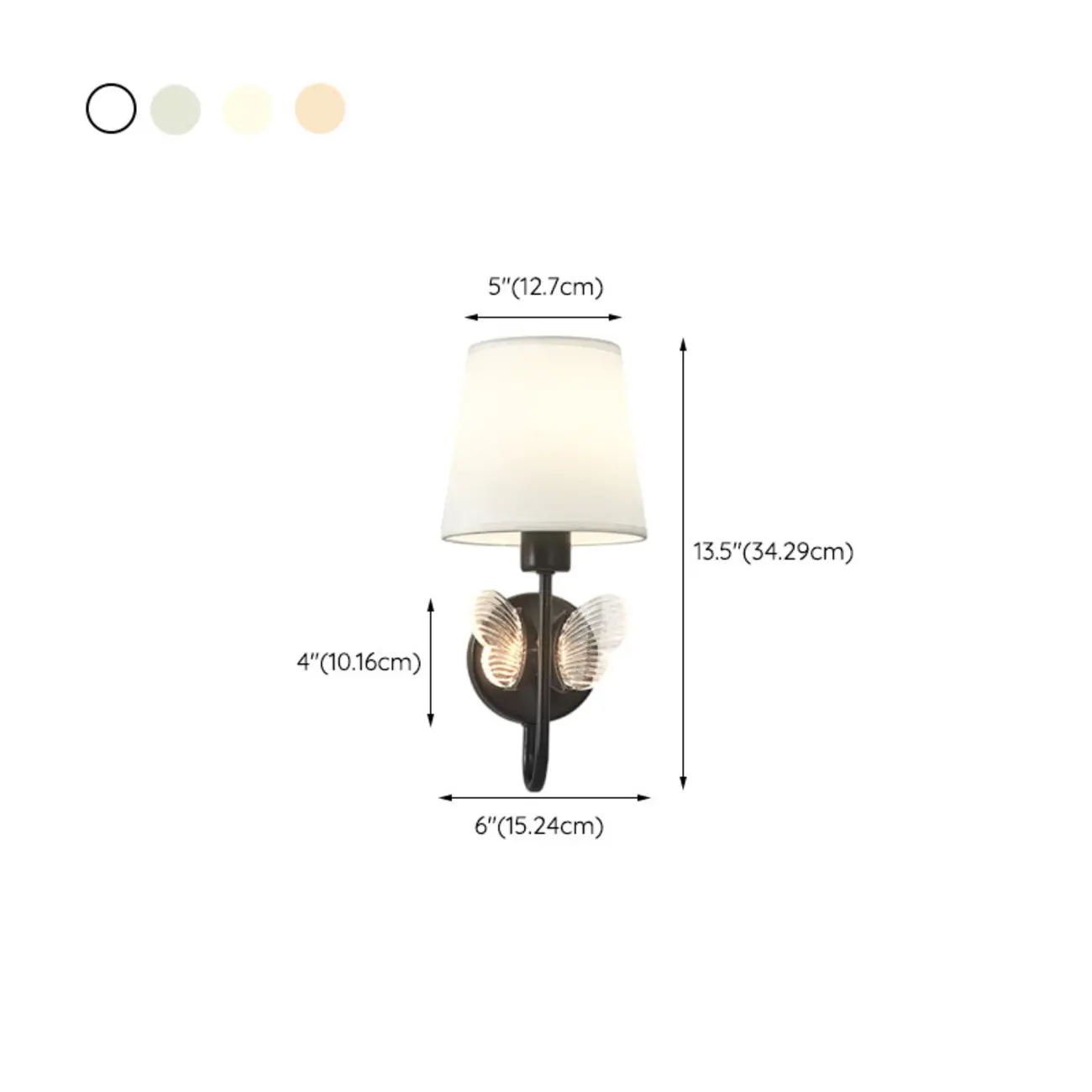 Modern Geometric Wall Sconce with Textile Shade for Indoors #size | homeyfad