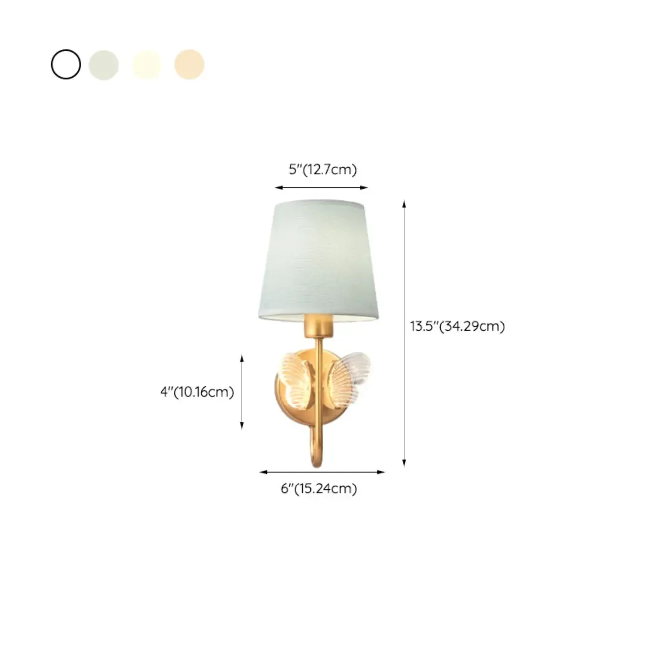 Modern Geometric Wall Sconce with Textile Shade for Indoors Image - 43