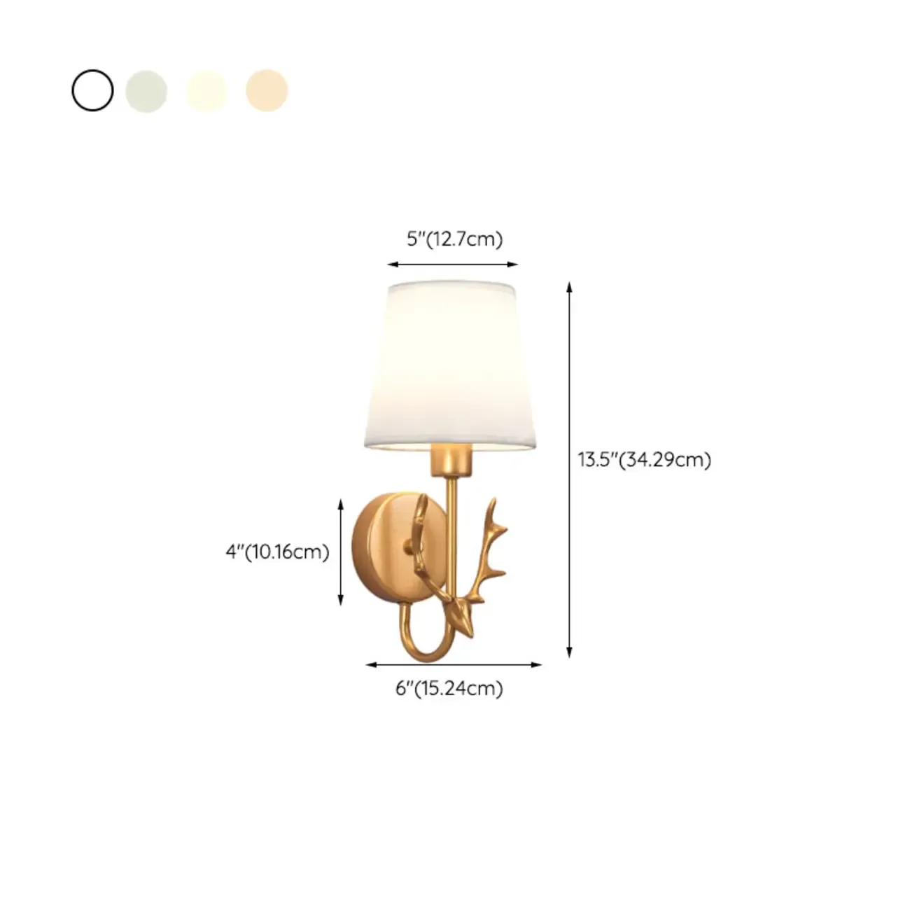 Modern Geometric Wall Sconce with Textile Shade for Indoors Image - 44