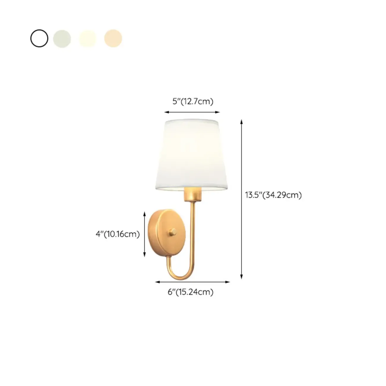 Modern Geometric Wall Sconce with Textile Shade for Indoors Image - 45