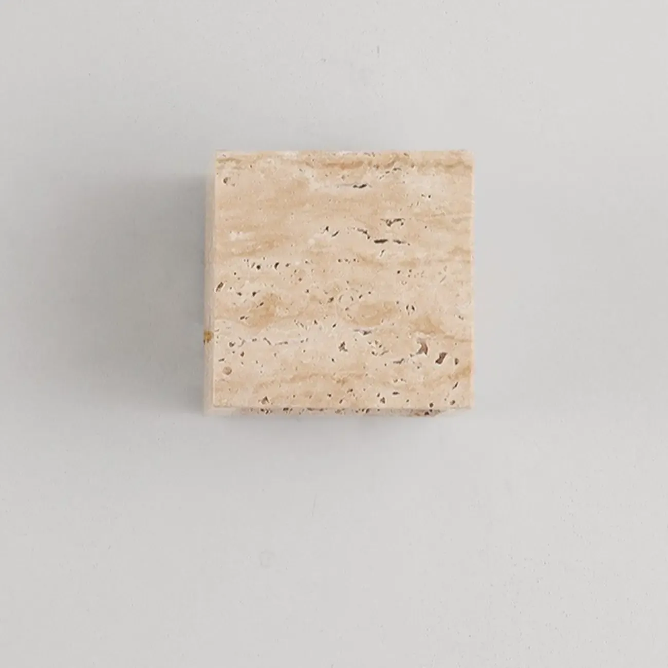 Modern Stone Beige Geometry Wall Sconce Image - 9