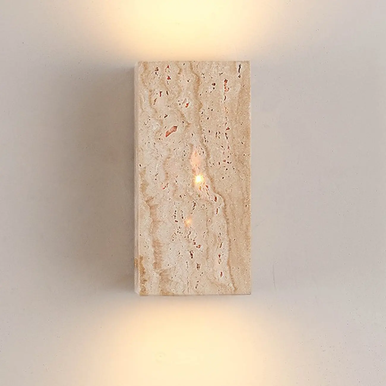 Modern Stone Beige Geometry Wall Sconce Image - 14 | homeyfad