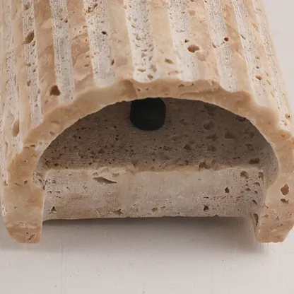 Modern Stone Beige Geometry Wall Sconce Image - 18