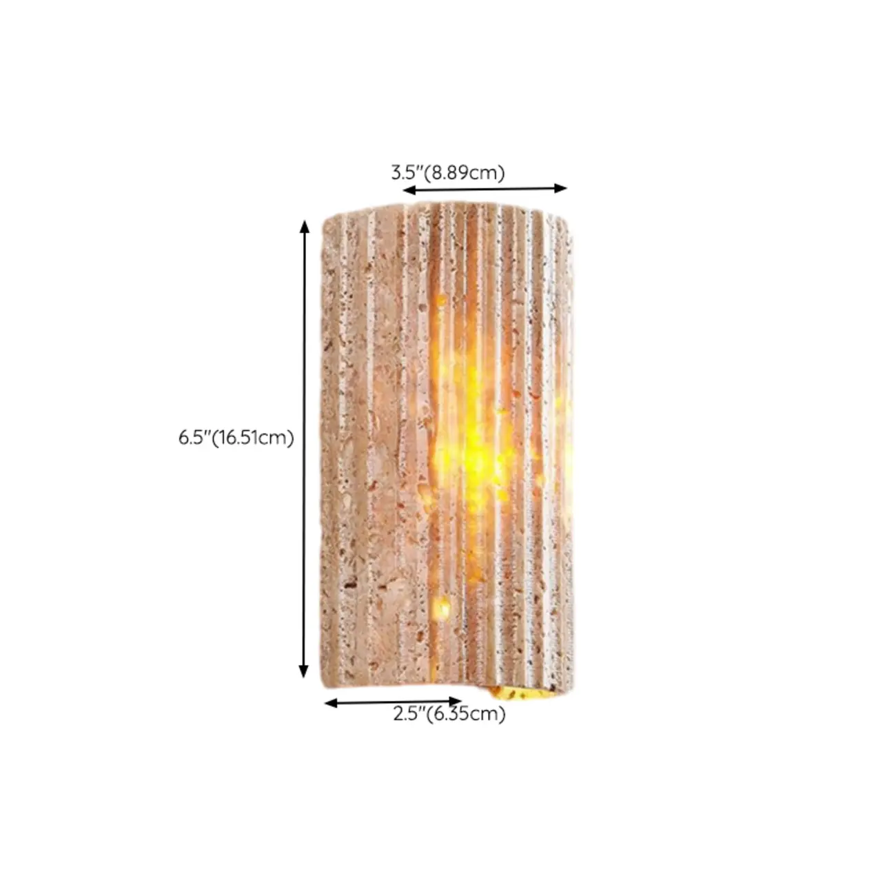 Modern Stone Beige Geometry Wall Sconce Image - 22 | homeyfad