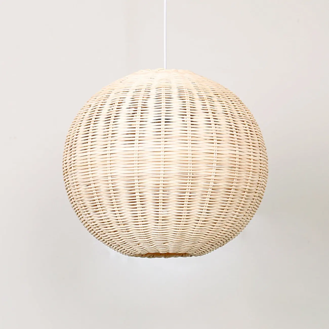 Oriental Beige Rattan Globe Pendant Light Fixture for Indoor   Image - 6 | homeyfad