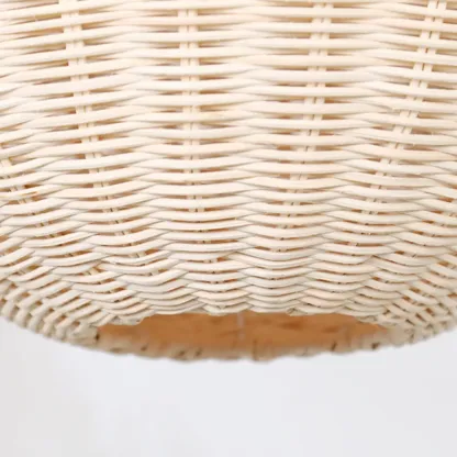 Oriental Beige Rattan Globe Pendant Light Fixture for Indoor   Image - 10