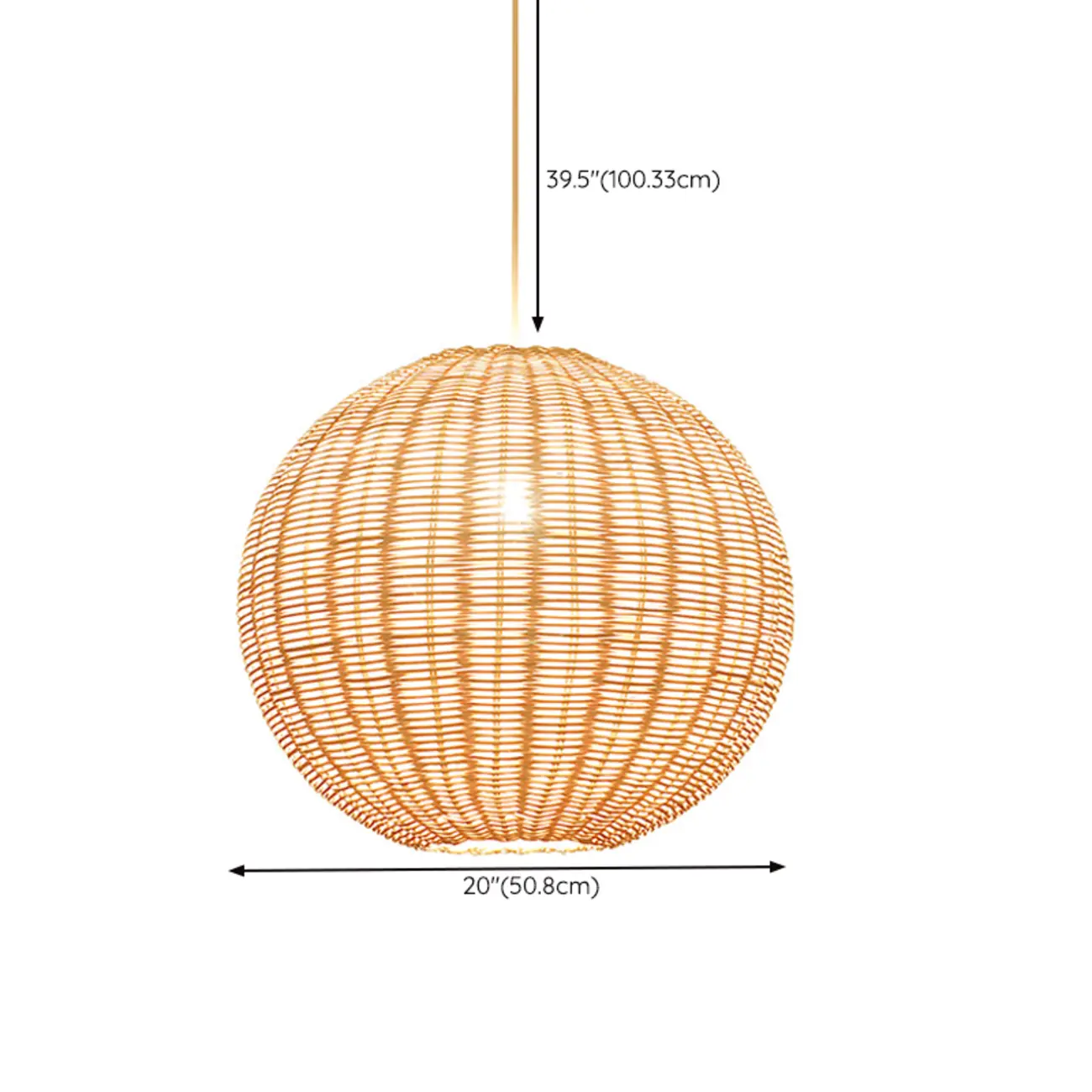 Oriental Beige Rattan Globe Pendant Light Fixture for Indoor   Image - 13 | homeyfad