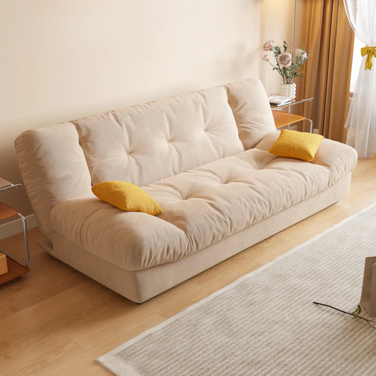 Modern Upholstery Convertible Sleeper Sofa for Living Room Image - 1 | homeyfad