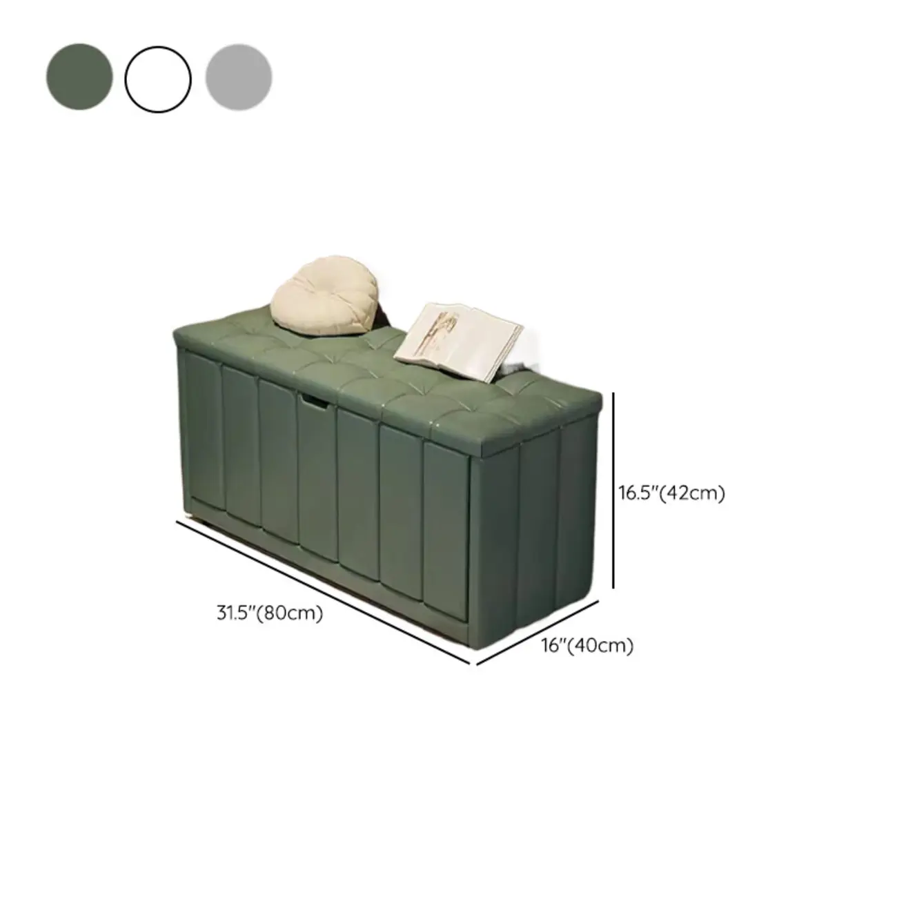 White Drop Front Wood Shoe Storage Bench with Cushion Image - 17 | homeyfad