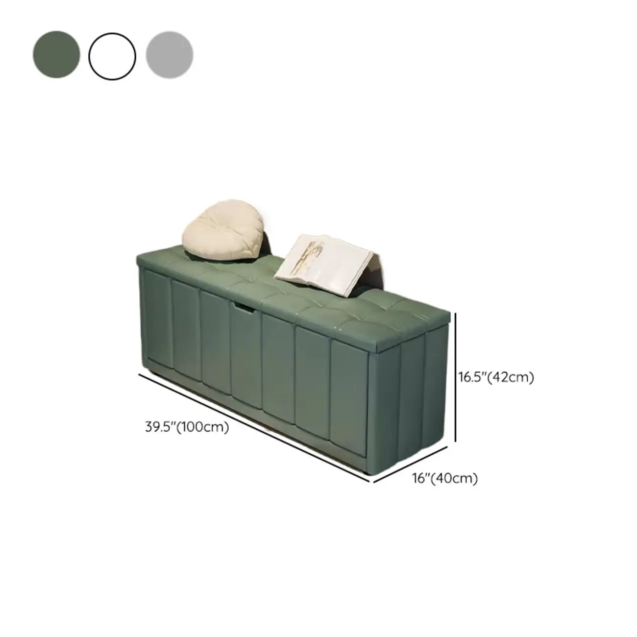 White Drop Front Wood Shoe Storage Bench with Cushion Image - 18 | homeyfad