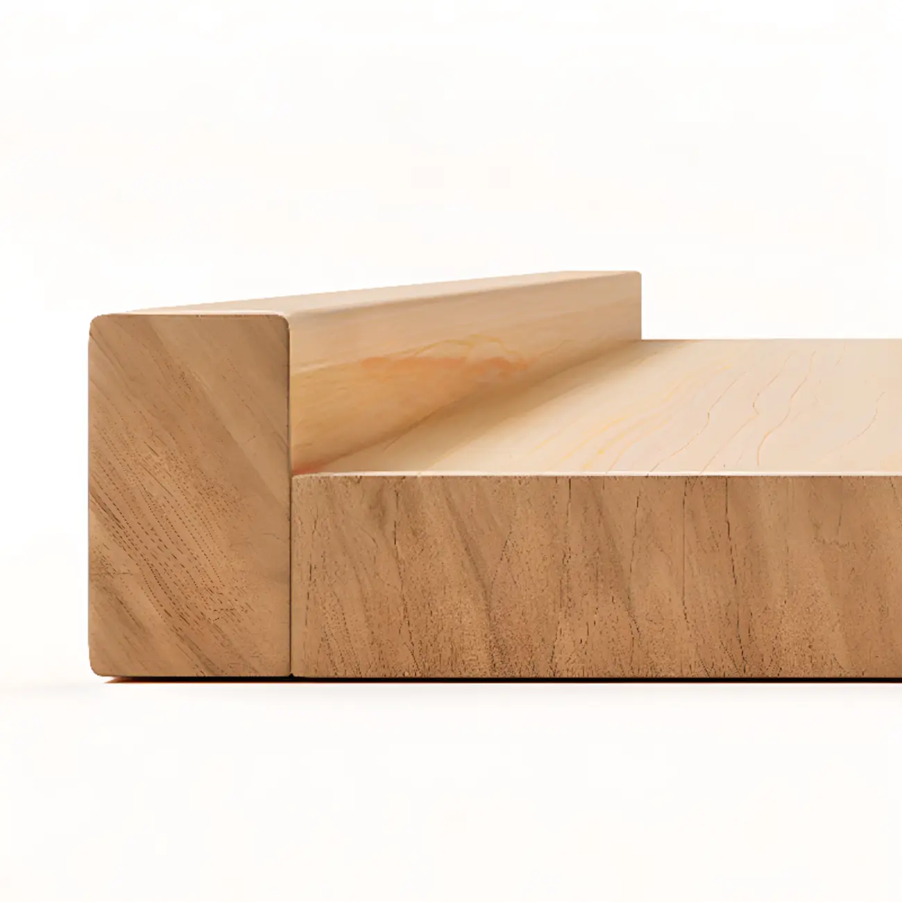 Contemporary Lumber Wall-fixed Rack Shelf, Walnut/Natural/White Image - 6 | homeyfad