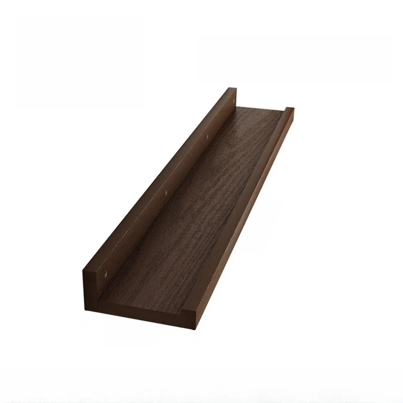 Contemporary Lumber Wall-fixed Rack Shelf, Walnut/Natural/White Image - 10 | homeyfad