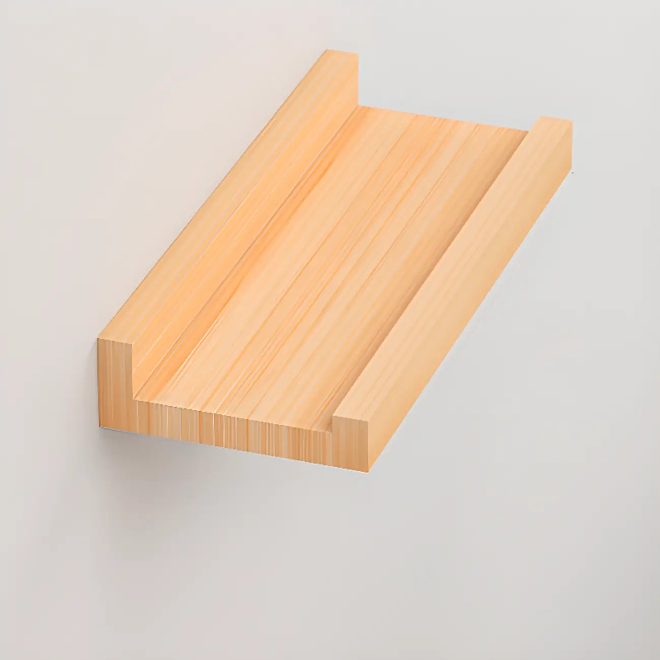 Contemporary Lumber Wall-fixed Rack Shelf, Walnut/Natural/White Image - 20 | homeyfad