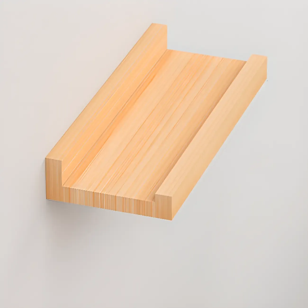 Contemporary Lumber Wall-fixed Rack Shelf, Walnut/Natural/White Image - 20