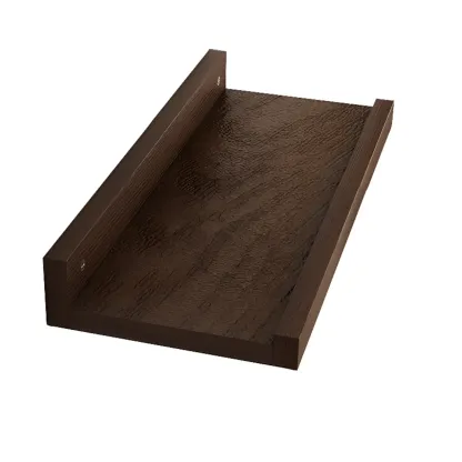 Contemporary Lumber Wall-fixed Rack Shelf, Walnut/Natural/White Image - 21