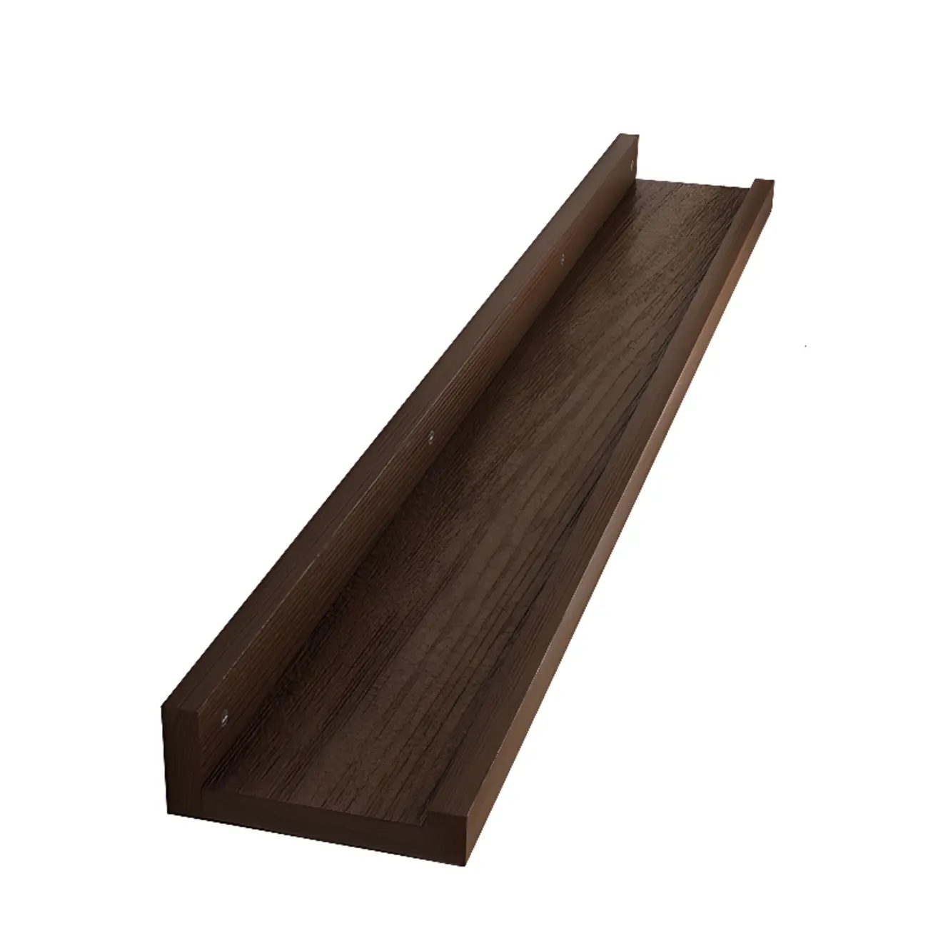 Contemporary Lumber Wall-fixed Rack Shelf, Walnut/Natural/White Image - 29 | homeyfad