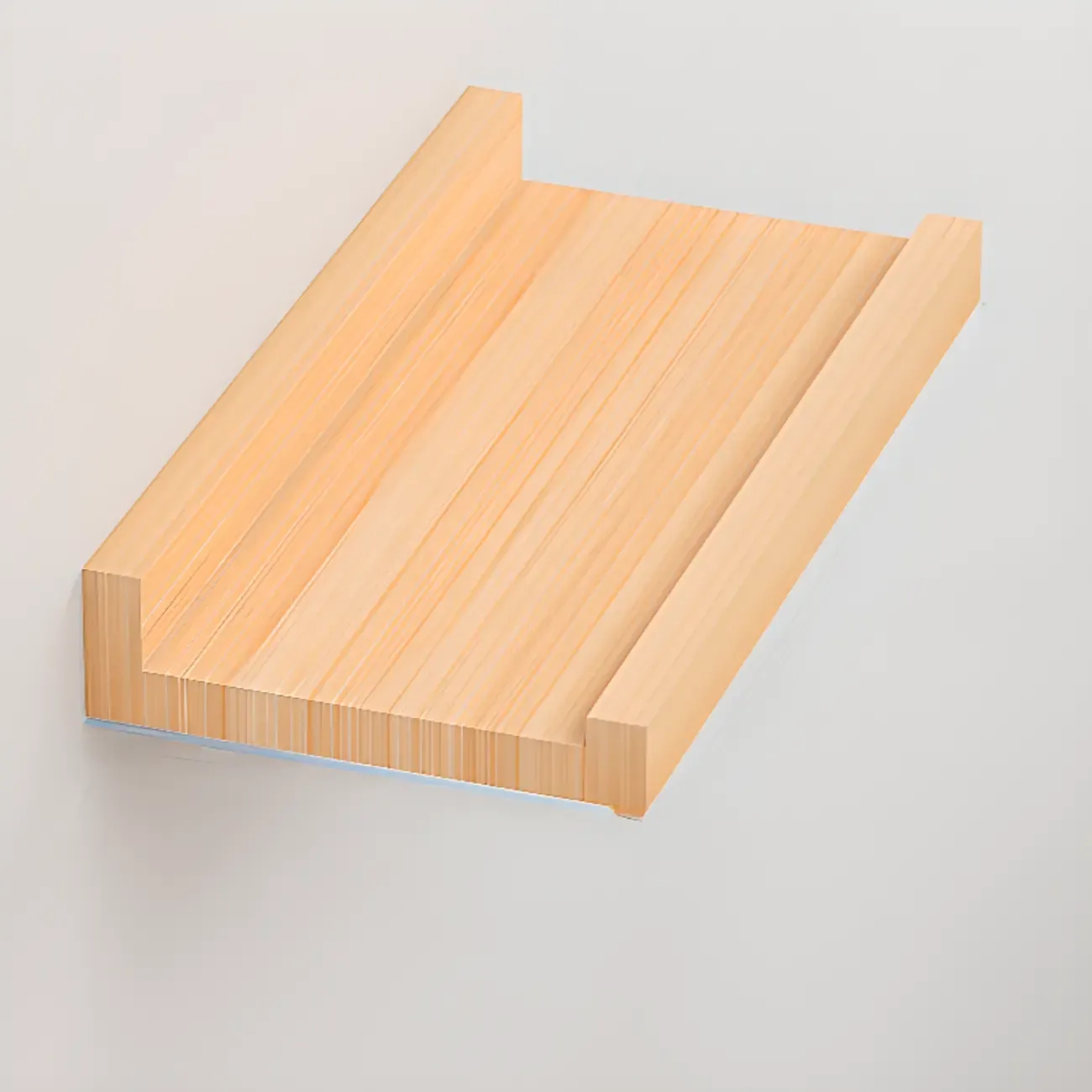 Contemporary Lumber Wall-fixed Rack Shelf, Walnut/Natural/White Image - 30