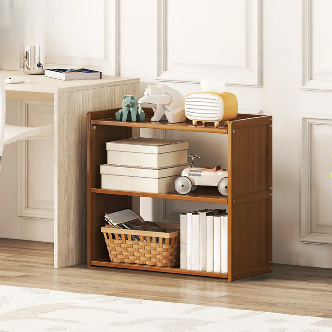 Kitchen Small Glass Doors Slab Wall Mounted Display Cabinet Image - 3 | homeyfad