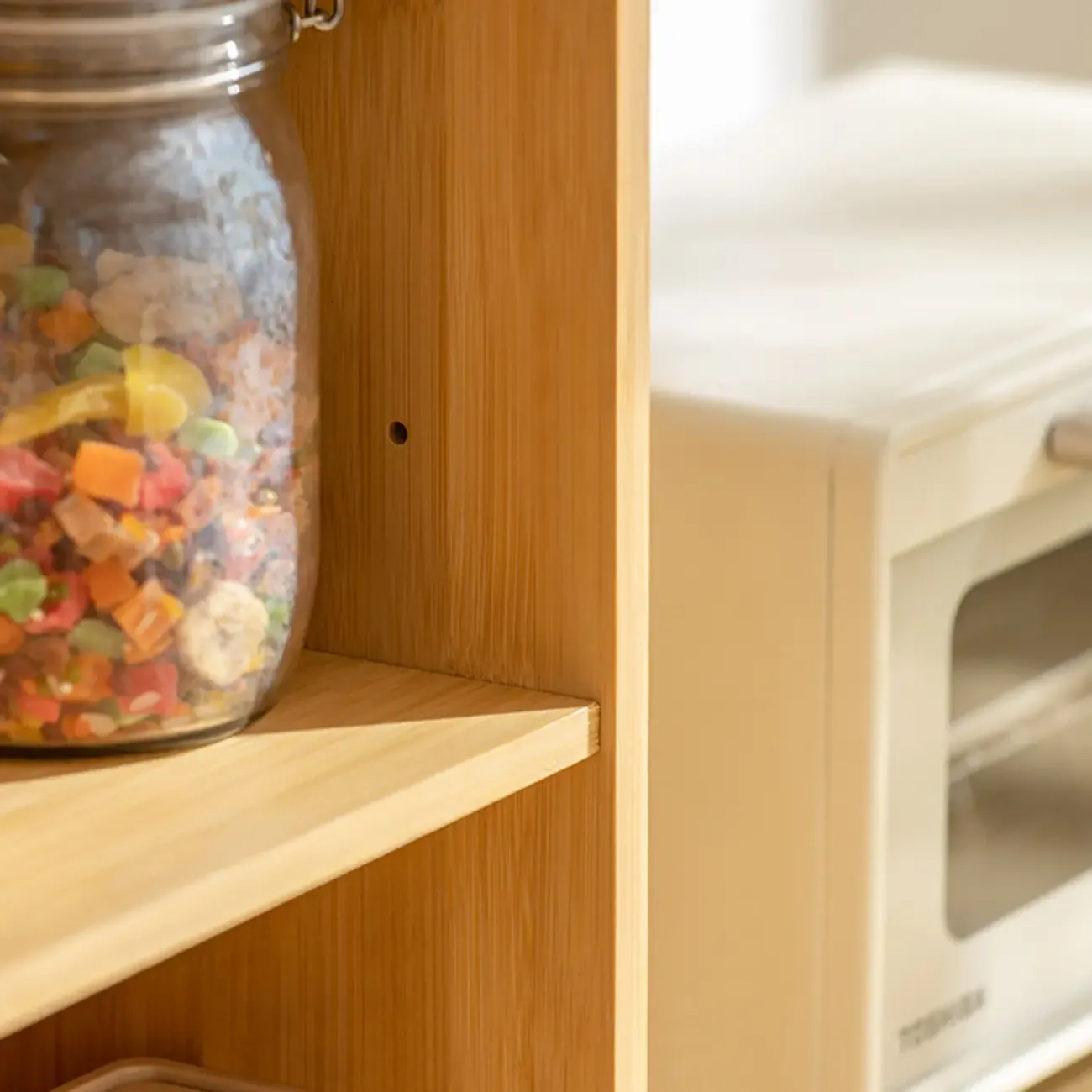 Kitchen Small Glass Doors Slab Wall Mounted Display Cabinet Image - 10