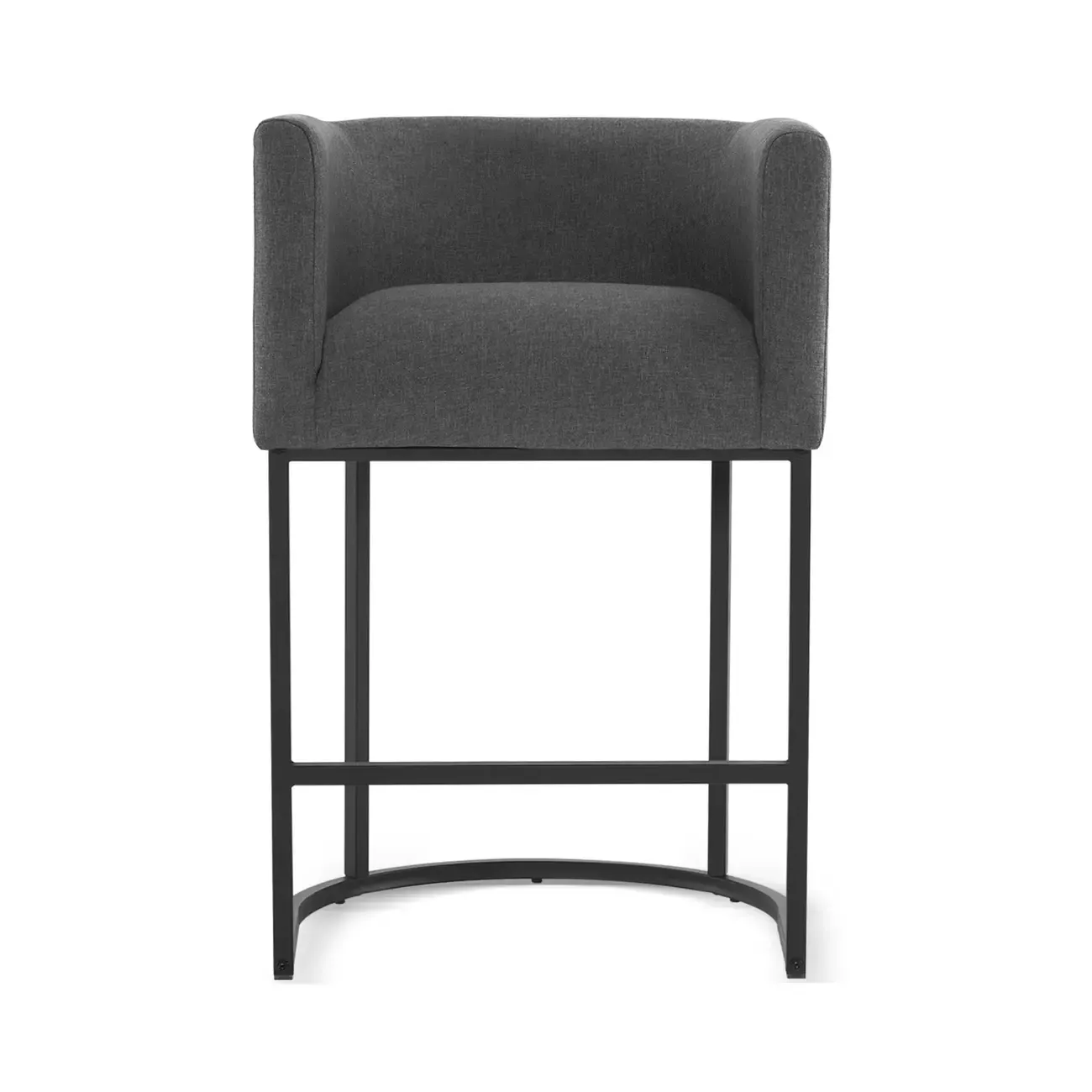 Trendy Sled Upholstered Bar Stools with Armrest and Footrest Image - 20