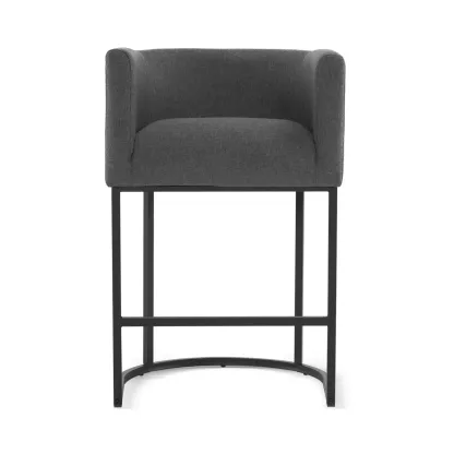 Trendy Sled Upholstered Bar Stools with Armrest and Footrest Image - 20