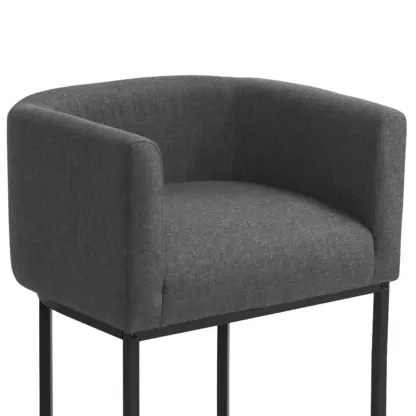 Trendy Sled Upholstered Bar Stools with Armrest and Footrest Image - 19