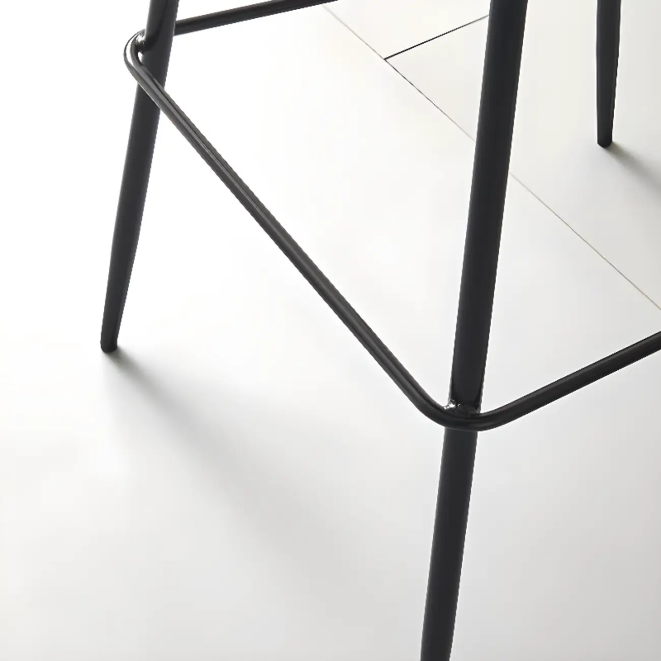 Modern Metal Frame Leather Cushion Low Back Bar Stool Image - 10 | homeyfad