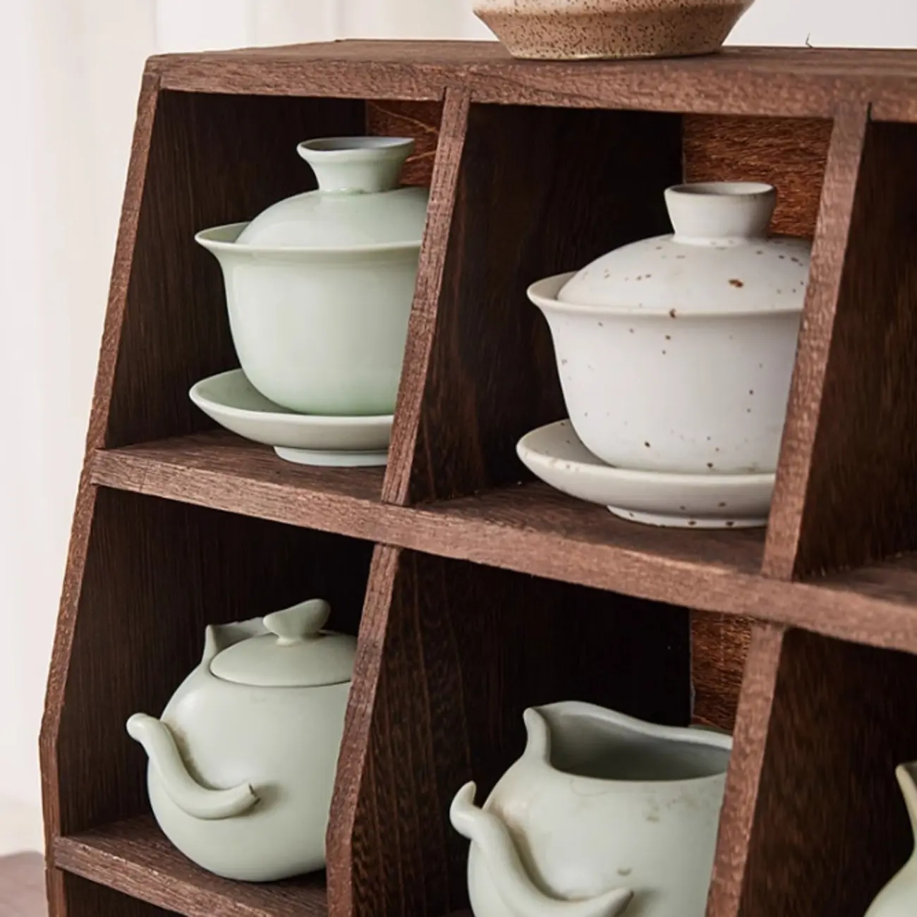 Wooden Open Display Cabinet for Living Room Decor Image - 6 | homeyfad