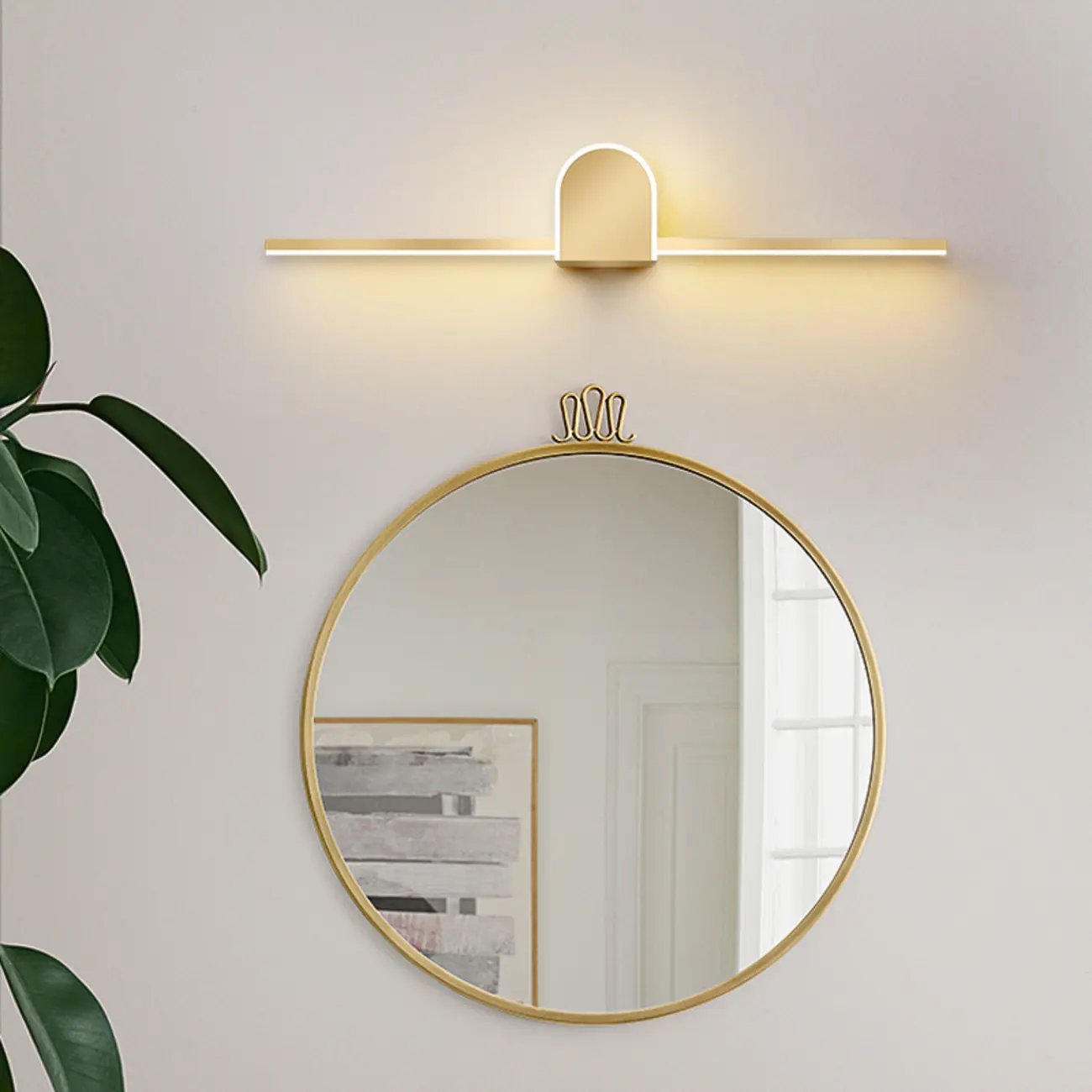 Modern Gold Linear Vanity Light 3 Dimming LED for Bathroom | homeyfad