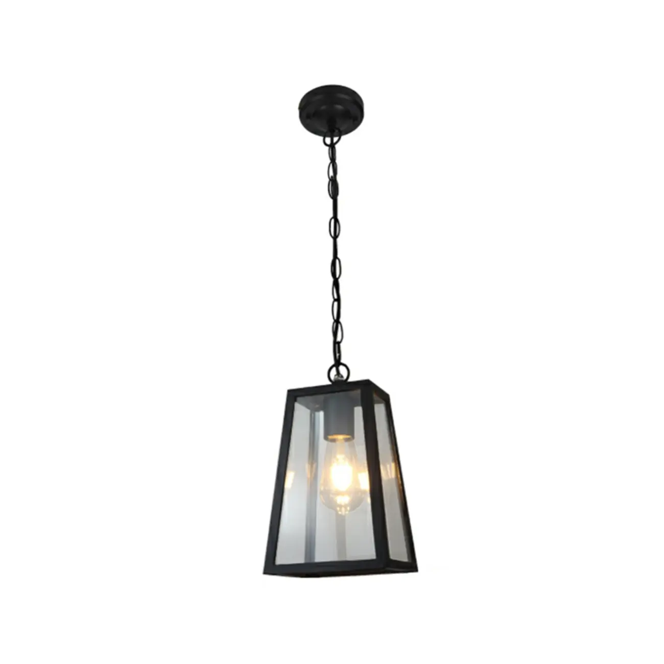 Industrial Black Metal Courtyard Pendant Lights in Adjustable  Image - 5 | homeyfad