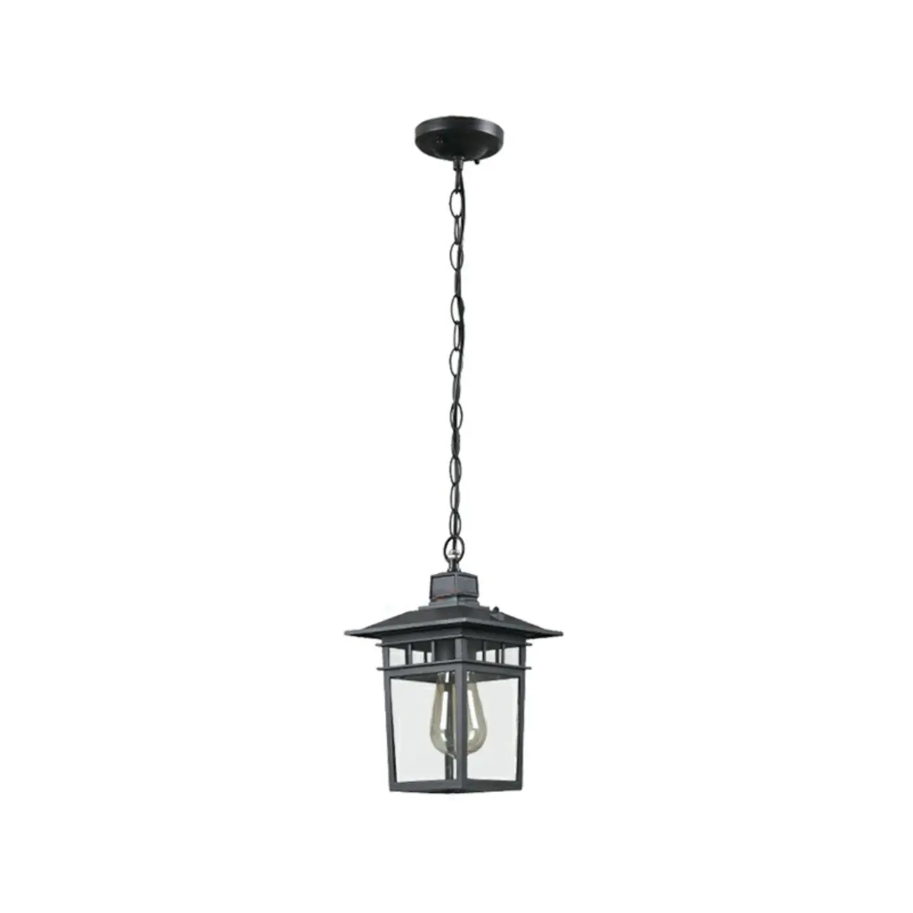 Industrial Black Metal Courtyard Pendant Lights in Adjustable  Image - 6 | homeyfad
