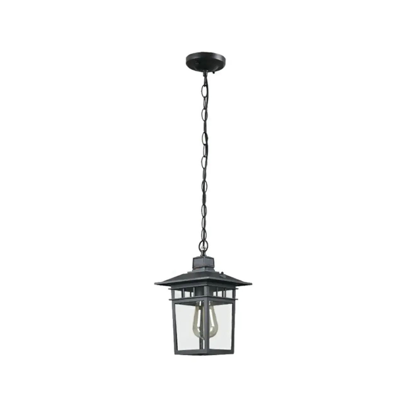 Industrial Black Metal Courtyard Pendant Lights in Adjustable  Image - 6