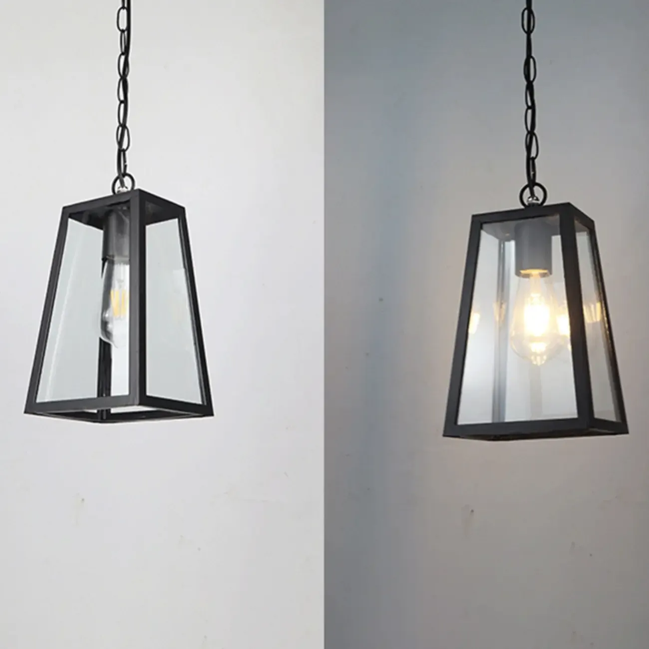Industrial Black Metal Courtyard Pendant Lights in Adjustable  Image - 10