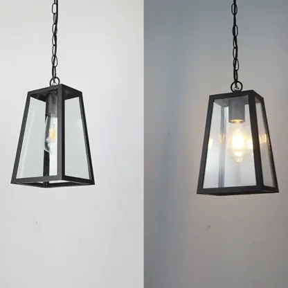 Industrial Black Metal Courtyard Pendant Lights in Adjustable  Image - 10