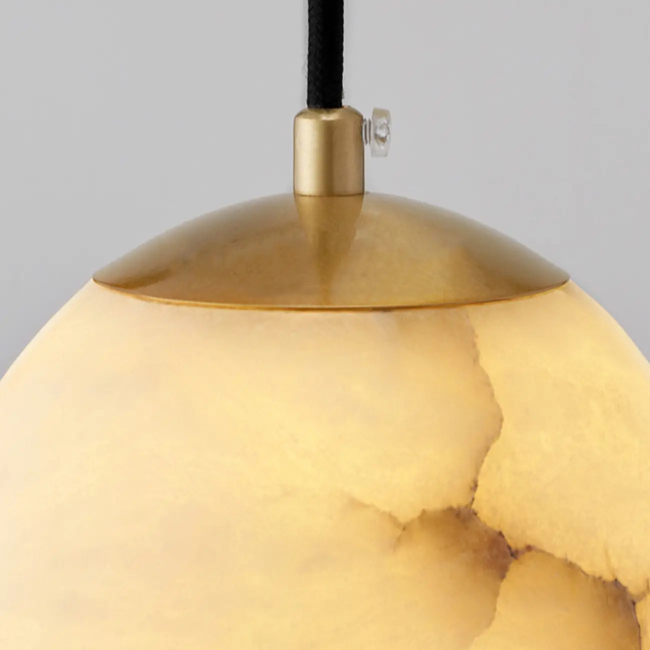 Modern White Sphere Stone Bi-pin Pendant Light Image - 9 | homeyfad