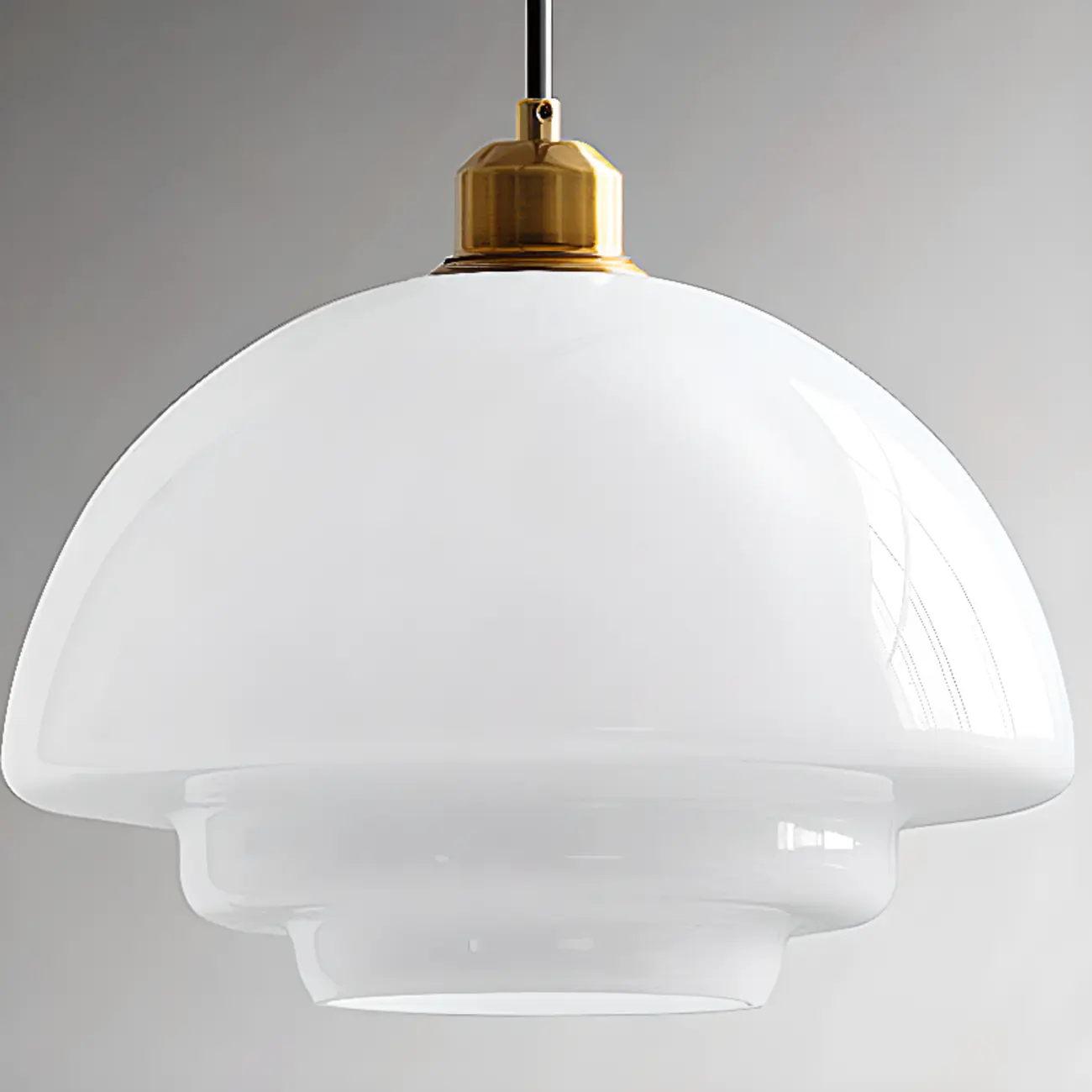 Modern White Glass Mini Pendant Light for Kitchen Dining Image - 7 | homeyfad